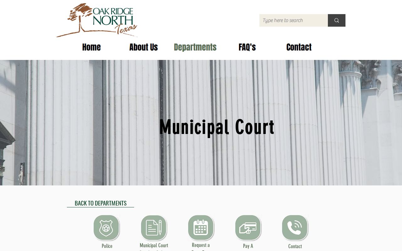 Oak Ridge North Municipal Court hours and payment information