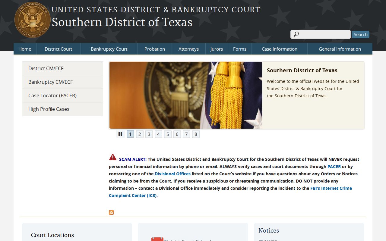 Southern District of Texas federal court and case-access resources