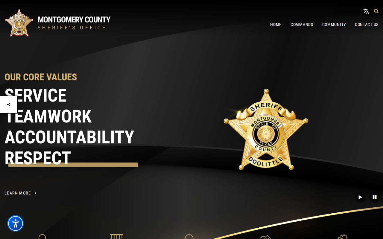 Montgomery County Sheriff's official site and agency records links